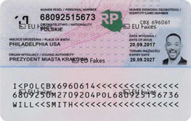 Polski Nowy Dowód Osobisty Seria C Premium