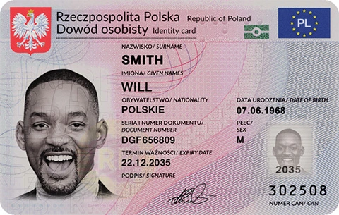 Polski Nowy Dowód Osobisty Seria D