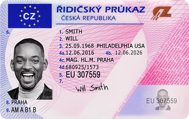 Kliknij, aby powiększyć Czeskie Prawo Jazdy