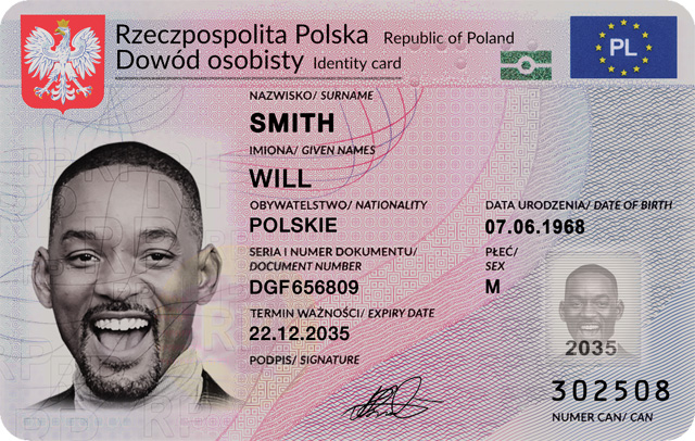 Polski Nowy Dowód Osobisty Seria D